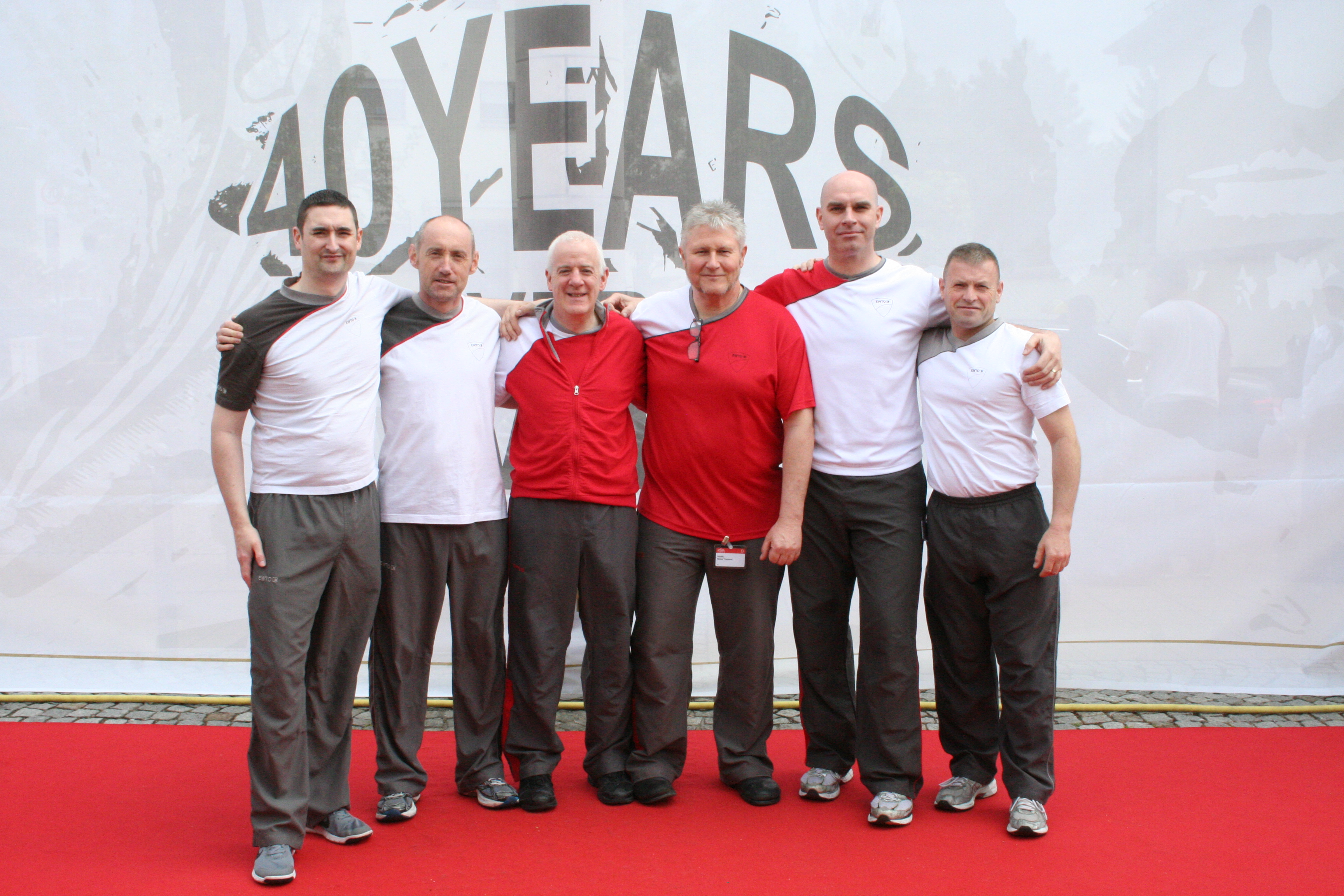 Members of the Navan school with Dai-Sifu Rainer Tausend and Sifu Aidan Canavan at the EWTO 40th Anniversary celebrations in Hockenheim